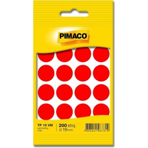  ETIQUETA PARA IDENTIFICACAO TP-19 VERMELHA - PIMACO
