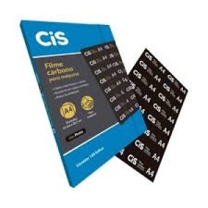 PAPEL CARBONO A4 PRETA 100 FOLHAS - CIS