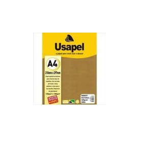 PAPEL KRAFT 180G A4 50 FOLHAS NATURAL - USAPEL
