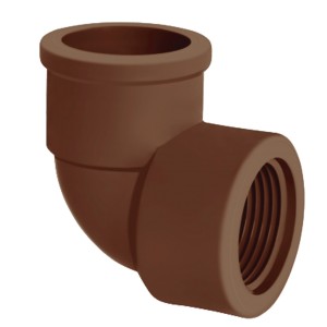 JOELHO 90 SOLDAVEL / ROSCA 25X1/2 MARROM KRONA