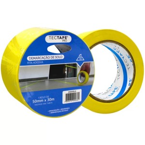 FITA ADESIVA DEMARCACAO SOLO 50MMX30M AMARELA